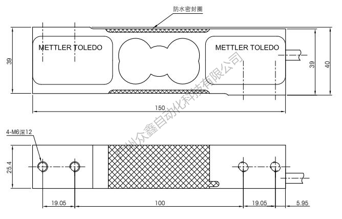 梅特勒托利多 MT1041-10kg称重传感器安装尺寸