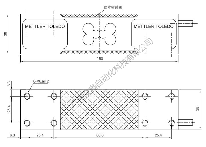 梅特勒托利多 MT1241-30kg称重传感器安装尺寸