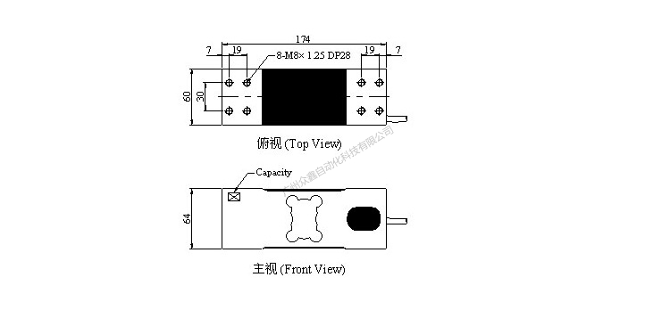 台湾mavin NA3-100kg称重传感器产品尺寸