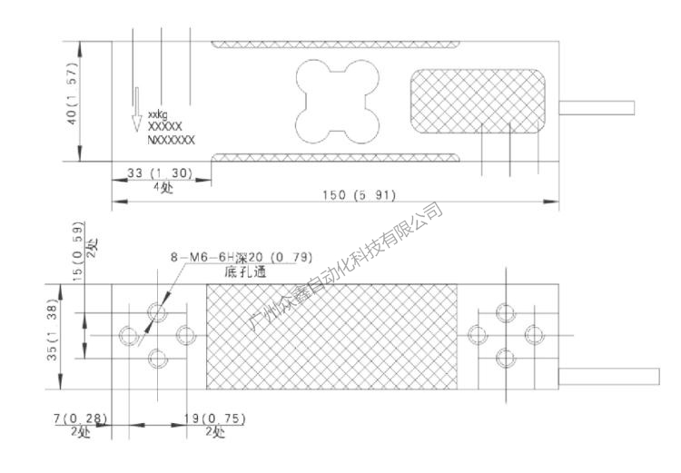 L6E-C3-100kg-2B称重传感器产品尺寸